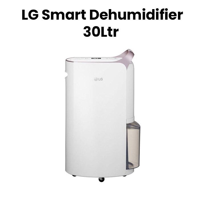 LG 2023 Smart Dehumidifier for room, 30L dehumidification with Ionizer (Temperature 30° C and Relative Humidity 80%) | MD19GQGE0