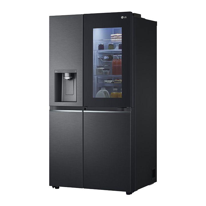 LG 617Ltrs InstaView ThinQ Side by Side Refrigerator, UVnano, LINEARCooling, ThinQ | GR-X267CQES