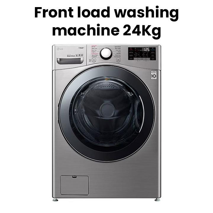 LG 24Kg Front load washing machine, Stainless Steel colour, Steam, 6 Motion DD Motor, ThinQ (Wi-Fi) | F0P3CYVDT