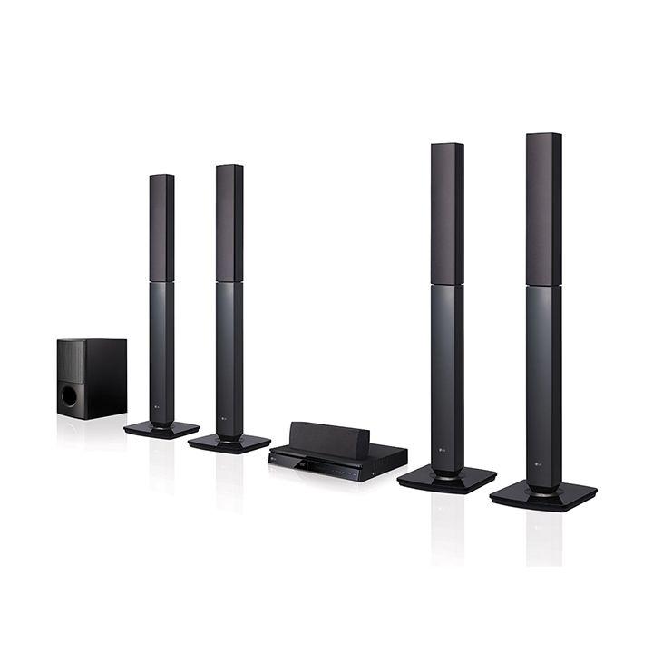 LG 5.1CH 1,000W Home Theater Surround System | 4 Tallboy, FM Radio, Bluetooth Music Steaming | LHD657