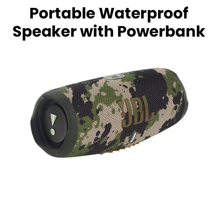 JBL CHARGE 5 Portable Waterproof Speaker with Powerbank - Squad