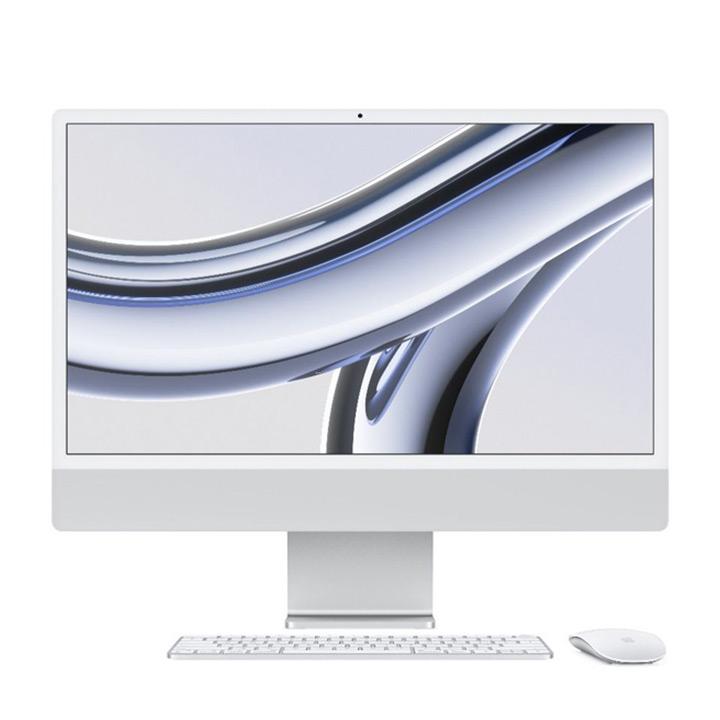 Apple 24-Inch iMac : Retina 4.5K Display, M3 Chip,8-Core CPU, 8-Core GPU,256GB SSD - Silver | MQR93AB/A