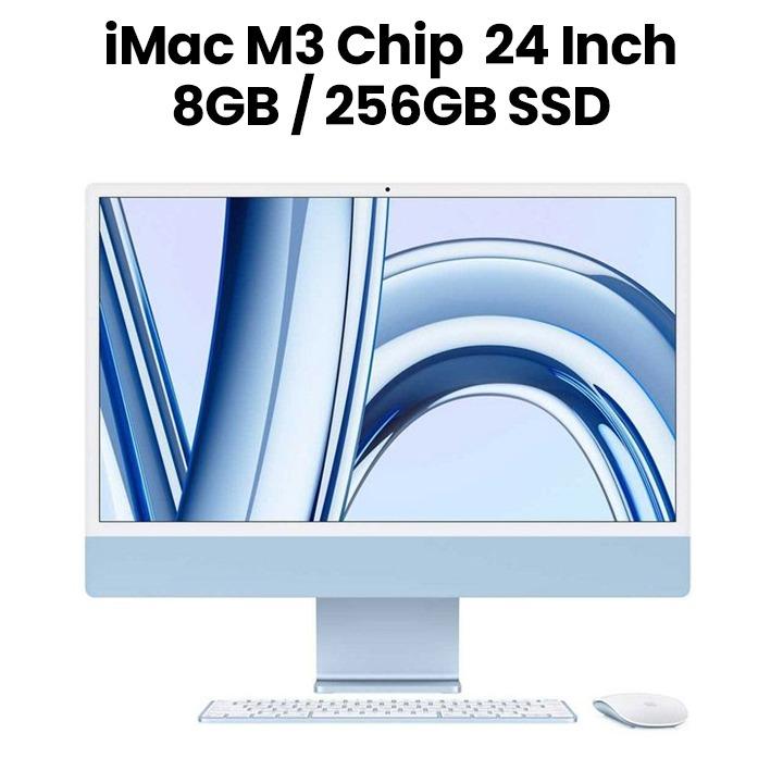 Apple iMac With Retina 24-Inch 4.5K Display M3 Chip with 8-core CPU and 10-core GPU / 8GB / 256GB SSD Blue 