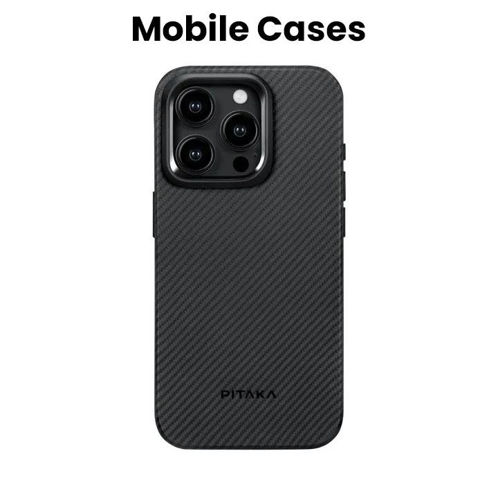 Pitaka iPhone 15 Fiber Case Pro 4 Magez 600D - Black/grey Twill | KI1501PMPA 