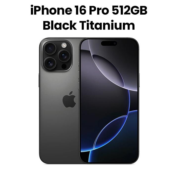 Apple iPhone 16 Pro 512GB Smartphone - Black Titanium | MYN43AE/A