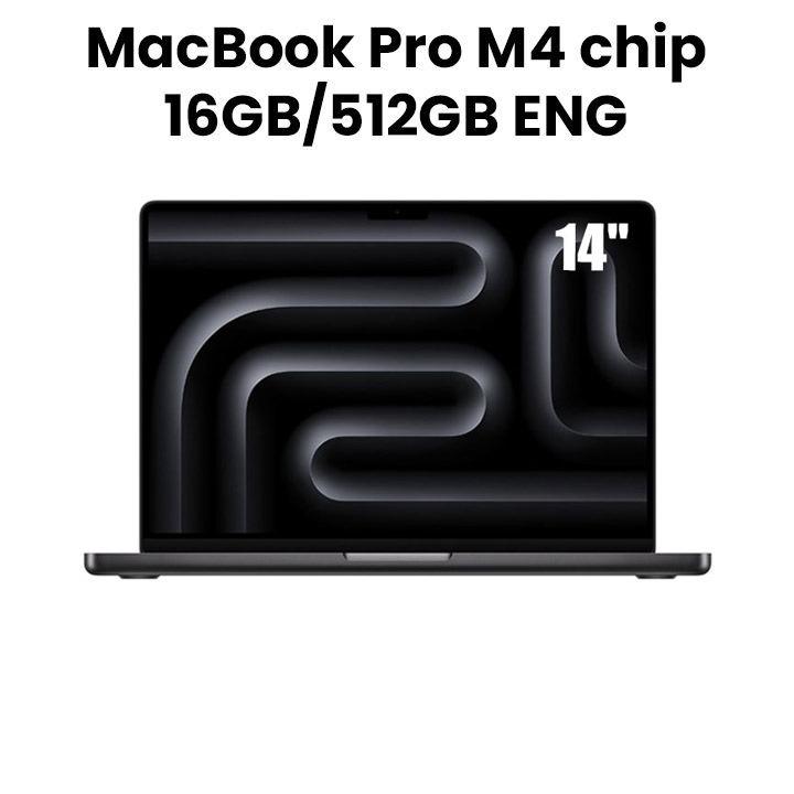 Apple 14-inch MacBook Pro: Apple M4 chip with 10-core CPU and 10-core GPU, 16GB, 512GB SSD - Space Black |MW2U3ZS/A