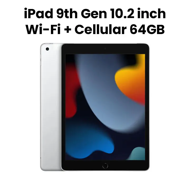 Apple iPad 10.2" Wi-Fi + Cellular, 64GB - Silver | MK493AB/A