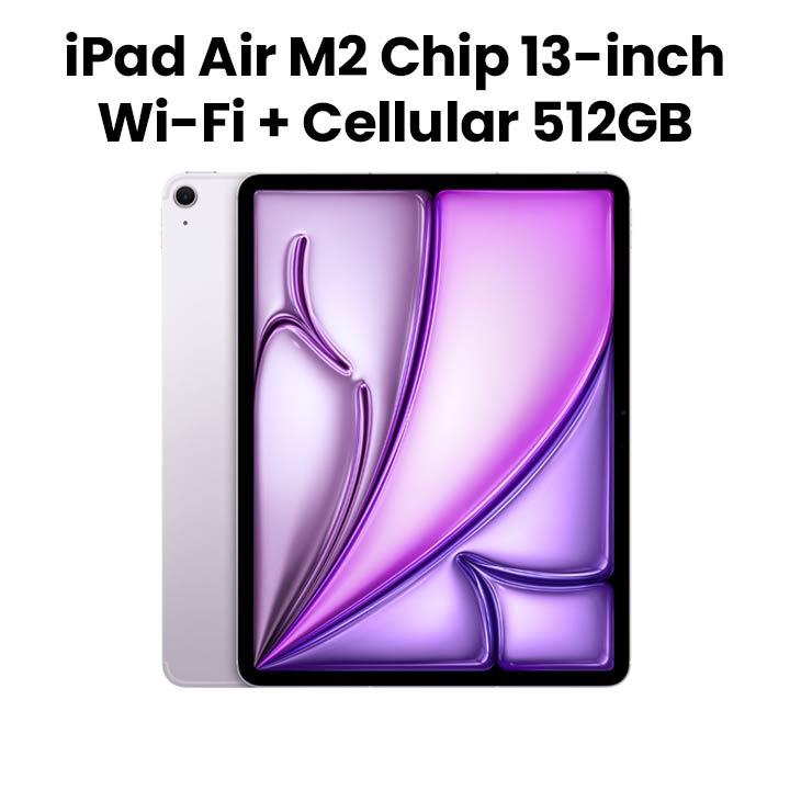 Apple iPad Air 13-inch Wi-Fi + Cellular 512GB - Purple |MV733AB/A
