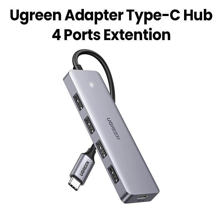 UGREEN USB-C Hub, 4 Ports USB C Adapter Type C Hub to USB 3.0 Extension | UG-HUB-CM219-USBC-4P