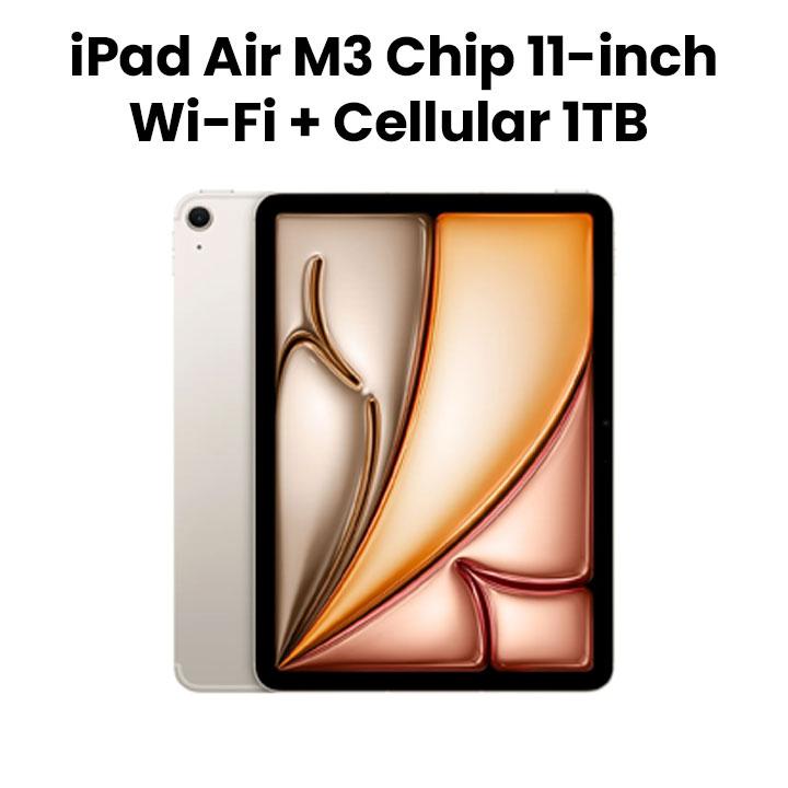 Apple 11-Inch iPad Air Wi-Fi + Cellular 1TB - Starlight | MCGA4AB/A