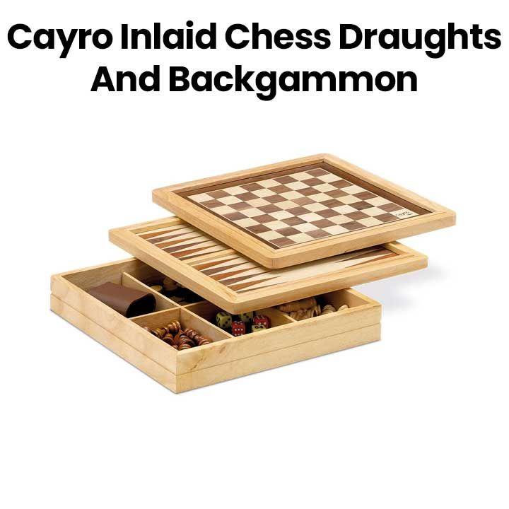 Cayro Inlaid Chess Draughts and Backgammon|CYR603