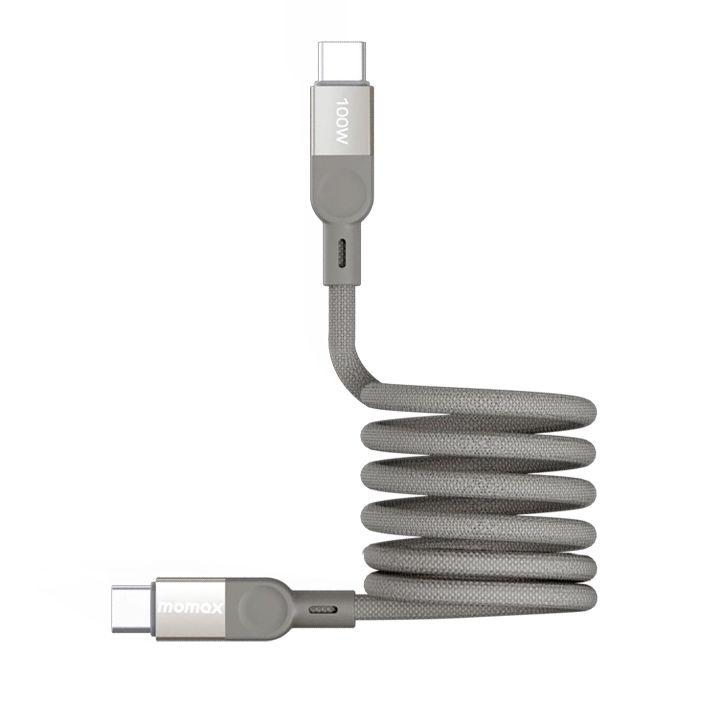 Buy Momax Elite Mag Link 100W USB-C to USB-C Magnetic 1M Cable - Main Image