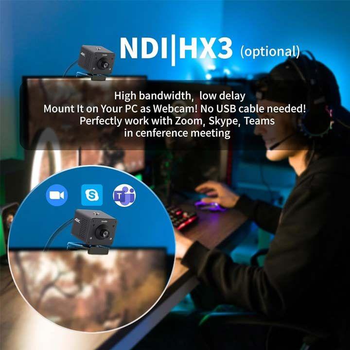 ZOWIETEK ZowieCam 4K POV Webcam - HDMI/SDI, RTSP/RTMP/SRT, Live Streaming to YouTube/Twitch - Black | ZOWIECAM-POV