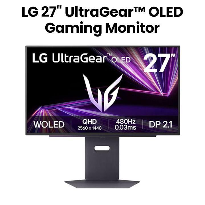 LG 27'' UltraGear™ OLED 480Hz QHD gaming monitor, 0.03ms (GtG), DP 2.1, DisplayHDR True Black 400 | 27GX790A-B