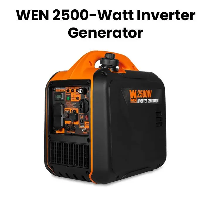 WEN 2500-Watt Inverter Generator, Quiet, Portable, and Lightweight with Fuel Shut Off - Black |56200i