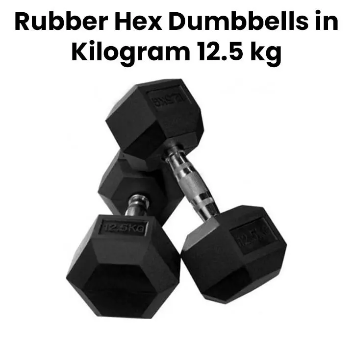 12.5kg Hex Rubber Dumbbell | MD2122