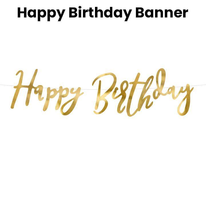 Gift Balloons-Happy Birthday Banner