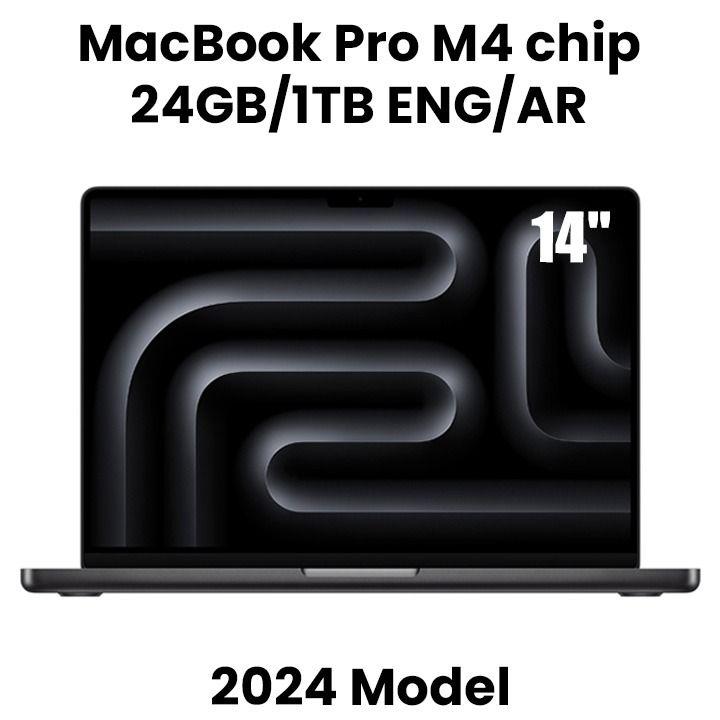 Apple 14-inch MacBook Pro: Apple M4 chip with 10-core CPU and 10-core GPU, 24GB, 1TB SSD - Space Black |MCX04AB/A