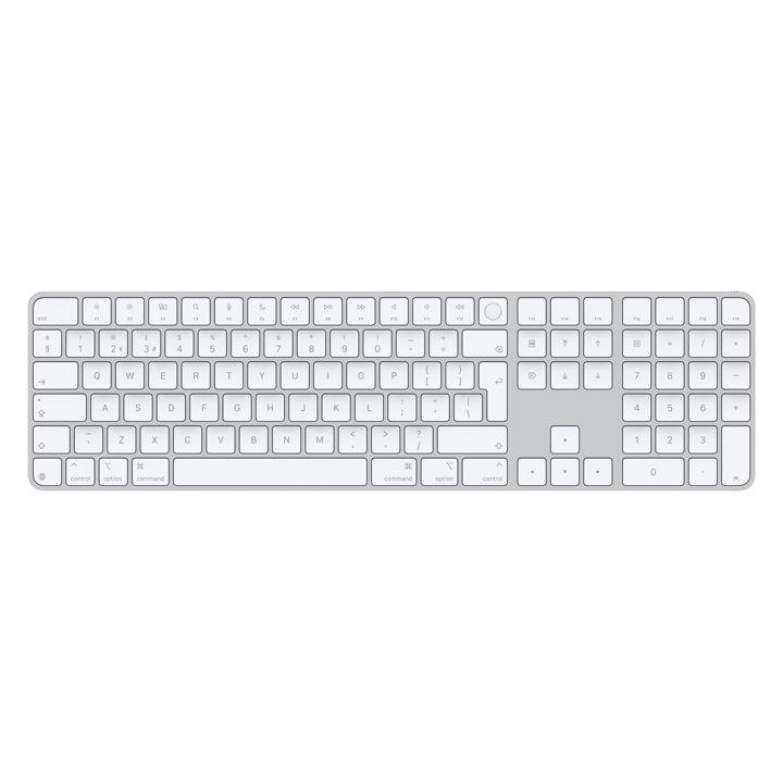 Apple Magic Keyboard with Touch ID and Numeric Keypad for Mac models with Apple silicon - British English - White Keys |MXK73B/A