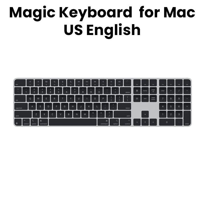 Apple Magic Keyboard with Touch ID and Numeric Keypad for Mac models with Apple silicon - US English - Black Keys |MXK83LB/A