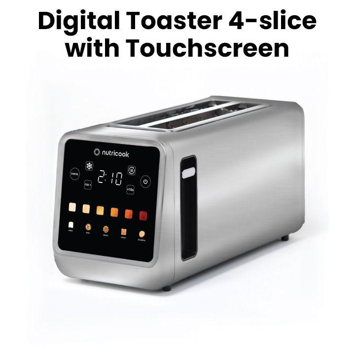 Nutricook 4-Slice Stainless Steel LED Digital Toaster 1,450W | NC-TS401