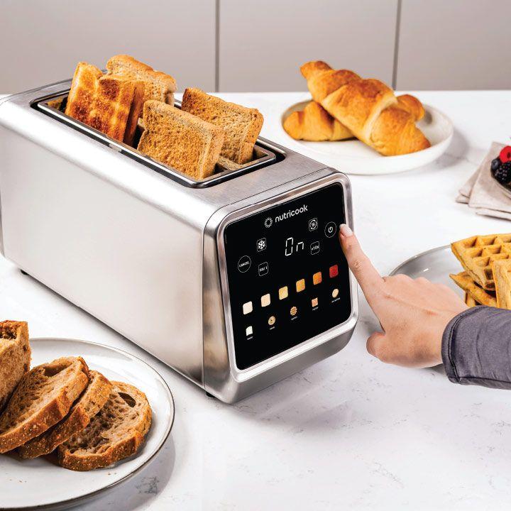 Nutricook 4-Slice Stainless Steel LED Digital Toaster 1,450W | NC-TS401