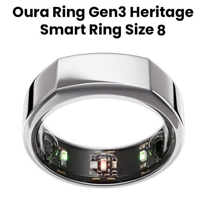 Oura Ring Gen3 Heritage Smart Ring - 8 - Silver