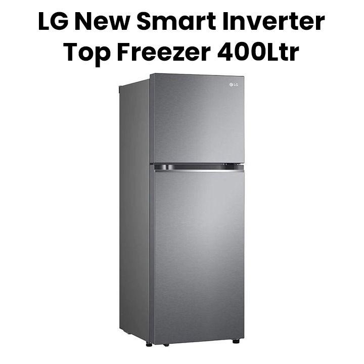 LG 400 Ltrs New Smart Inverter Top Freezer, Door Cooling+, Multi Air Flow, Smart Diagnosis, Dark Graphite Steel - Made in Indonesia | GN-B422PQGB