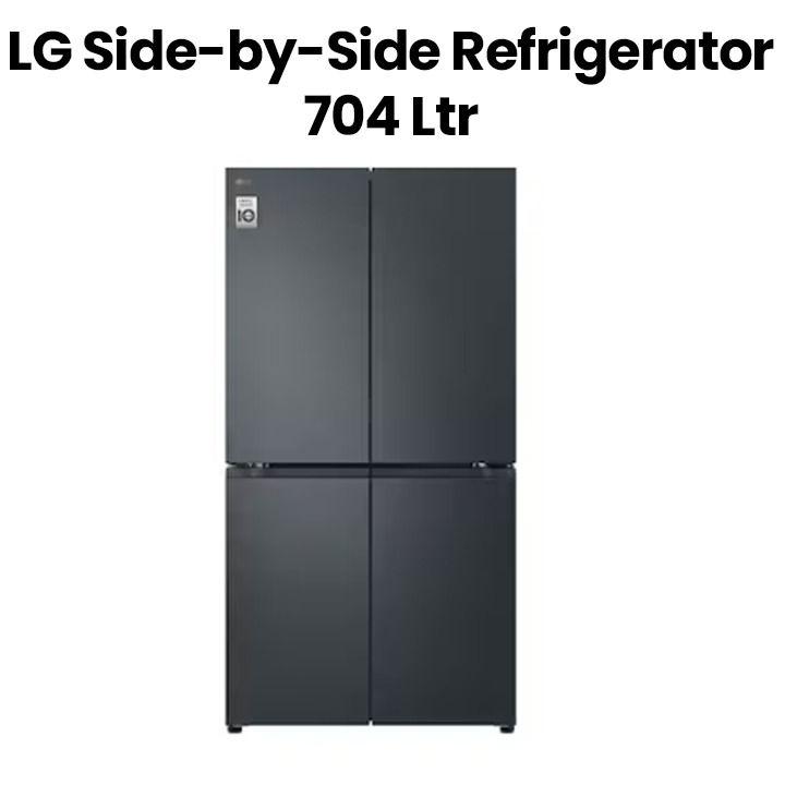 LG 704L Side-by-Side Refrigerator - Black Steel | GR-B34FFCDB