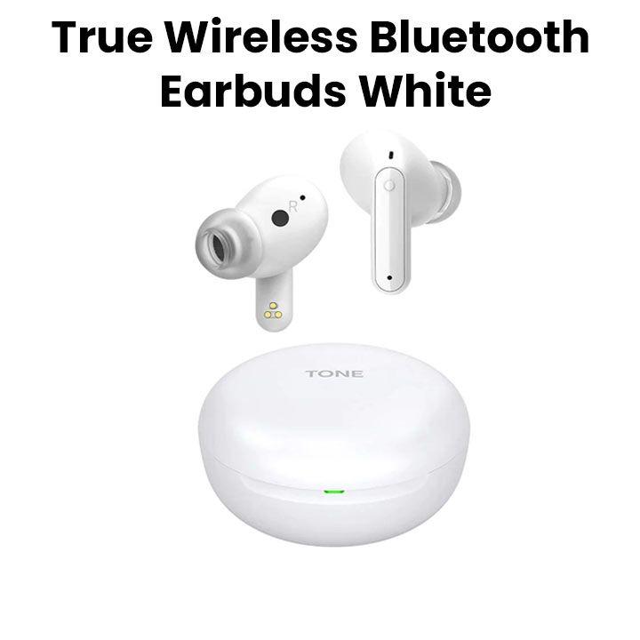 LG TONE Free FP5 Active Noise Cancelling True Wireless Bluetooth Earbuds - White