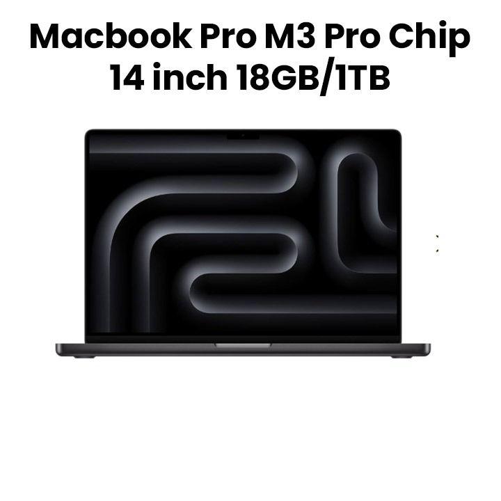 Apple MacBook Pro 14-inch M3 Pro Chip 12-Core CPU and 18-Core GPU, 1TB SSD - Space Black |MRX43AB/A