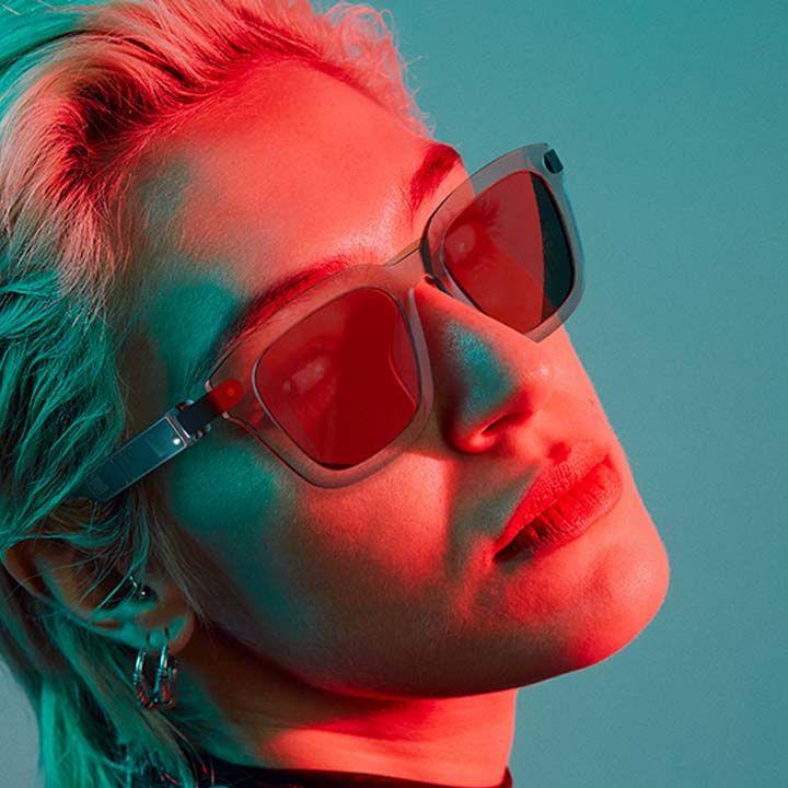 JBL Sound Gear Frames Square Greyish Audio Glasses Black | JBLSOUNDGEARFRAMES-S ONX