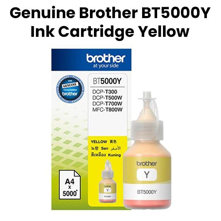 Genuine Brother Ink Cartridge - Yellow | BT5000Y
