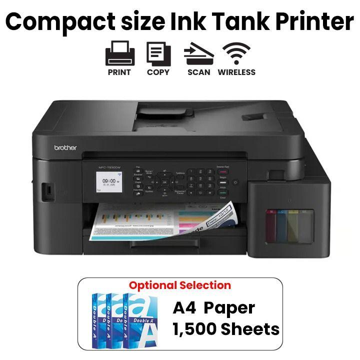 Brother A4 4-in-1 Ink Tank Printer with Duplex, Wired/Wireless, and 20-Sheet ADF | MFC-T930DW