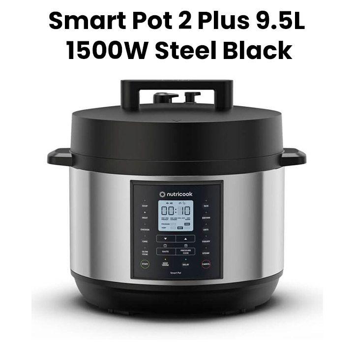 Nutricook 9-In-1 Smart Pot 2 Plus 9.5L 1500W - Steel/ Black | NC-SP210L