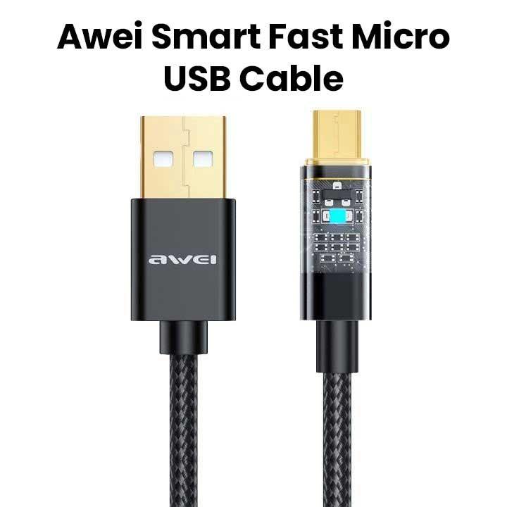Awei Smart Fast Micro USB Cable - Black|CL-139M