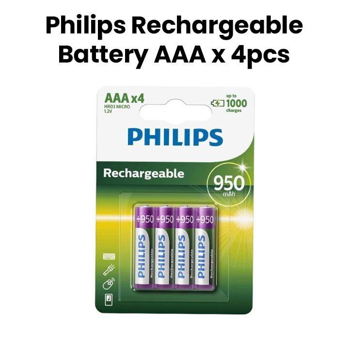 Philips Rechargeable Battery AAA x 4pcs (R03B4A95/97)