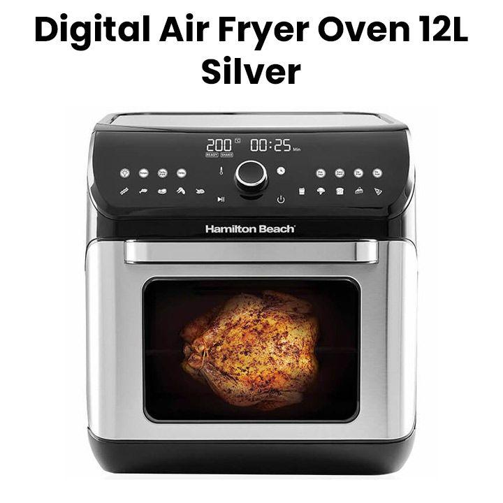 Hamilton Beach Digital Air Fryer Oven 12L - Silver | AF1212-ME