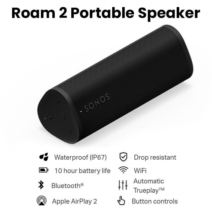 Sonos ROAM 2 Wireless Portable Speaker - Black
