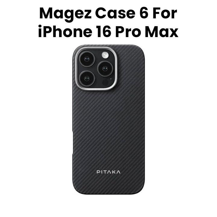 Pitaka Magez Case 6 for iPhone 16 Pro Black/Grey Twill | KI1601PMA