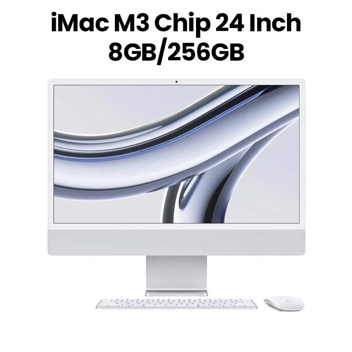 Apple iMac With Retina 24-Inch 4.5K Display M3 Chip with 8-core CPU and 10-core GPU / 8GB / 256GB SSD Silver