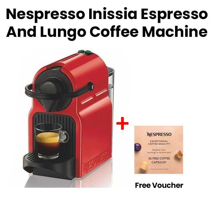 Nespresso Inissia Coffee Machine - Red | C40-ME-REN-E4