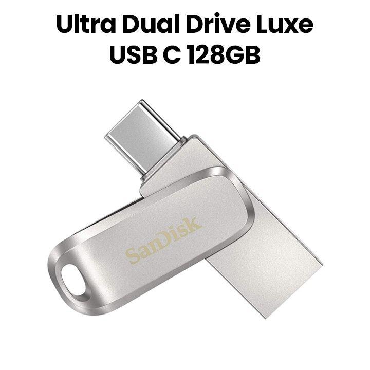 SanDisk Ultra Dual Drive Luxe USB Type C - Silver 128GB | SDDDC4-128G-G46