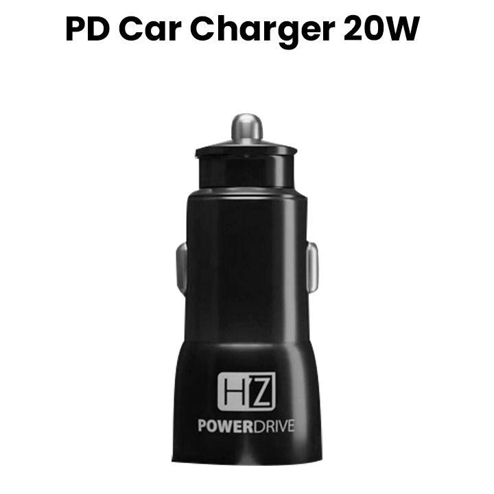 Heatz PD Fast 20W Smart Charging Car Charger - Black | ZCC2
