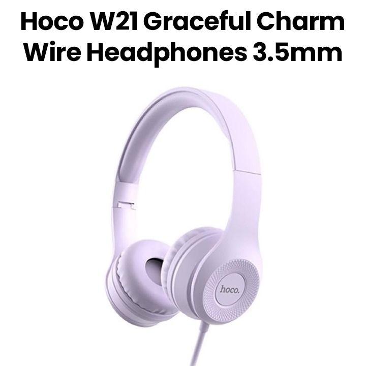 HOCO Graceful Charm Wire Control Headphones - Purple | W21