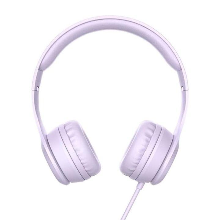 HOCO Graceful Charm Wire Control Headphones - Purple | W21