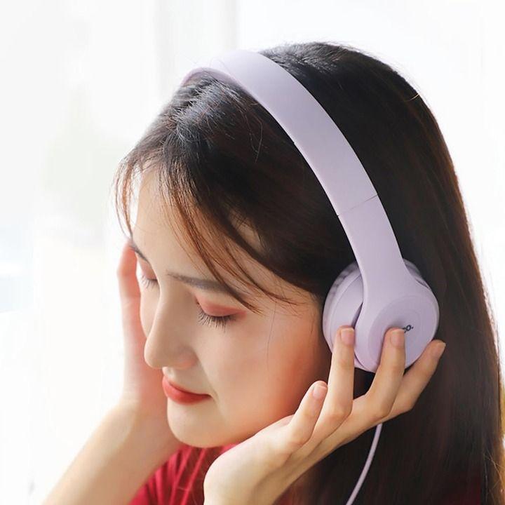 HOCO Graceful Charm Wire Control Headphones - Purple | W21