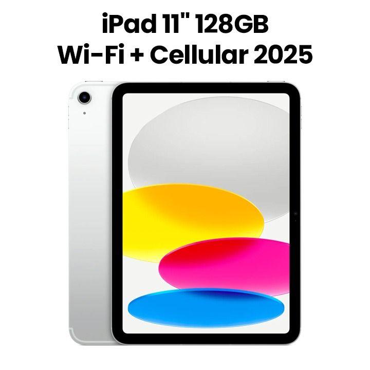 Apple 11-inch iPad Wi-Fi + Cellular 128GB - Silver | MD7F4AB/A
