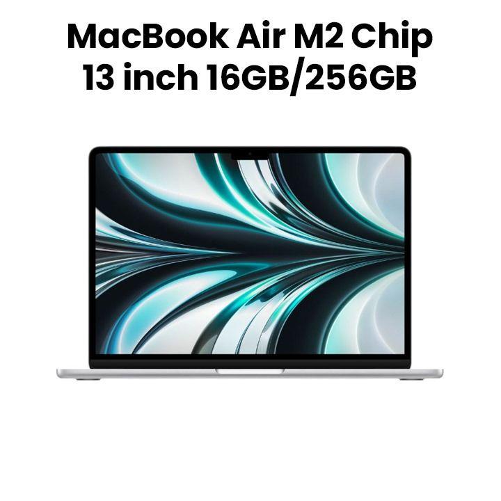 Apple MacBook Air 13" with M2 Chip 8-Core CPU & 8-Core GPU, 16GB RAM, 256GB SSD - Silver |MC7V4AB/A