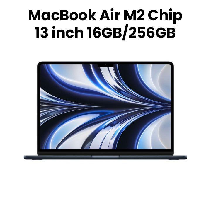 Apple MacBook Air 13" M2 Chip 8-Core CPU and 8-Core GPU, 16GB, 256GB - Midnight |MC7X4ZS/A